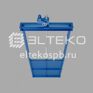 Щитовой затвор для лотка 800х1000